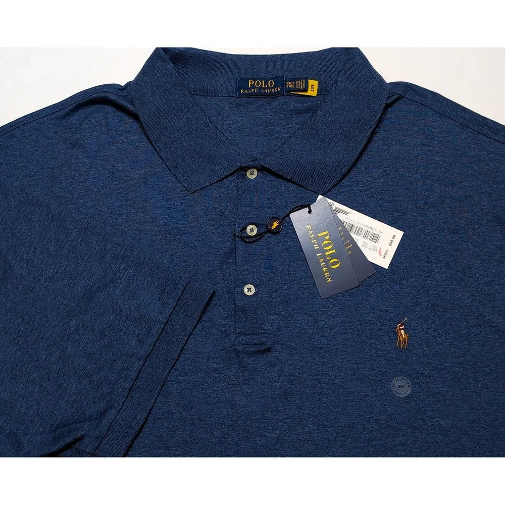 POLO RALPH LAUREN Short Sleeve Shirt Soft Touch Blue 3XLT 3XL Tall ~ New